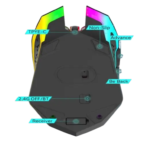 Bluetooth 5.2 RGB Dual-Mode Wireless Gaming Mouse (different models available) - 9eight5