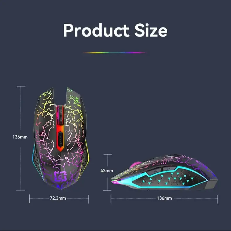 Bluetooth 5.2 RGB Dual-Mode Wireless Gaming Mouse (different models available) - 9eight5
