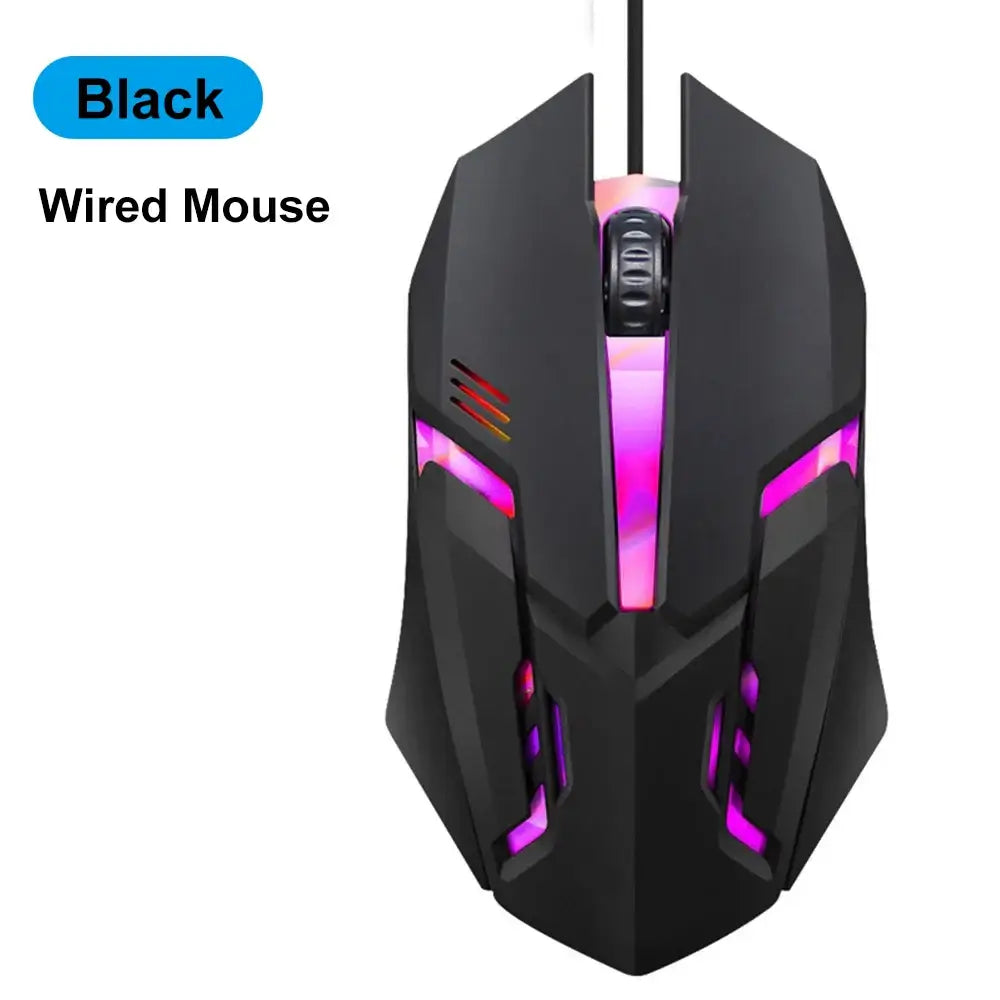 Bluetooth 5.2 RGB Dual-Mode Wireless Gaming Mouse (different models available) - Wired Black / Mouse - 9eight5