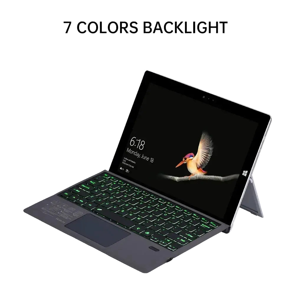 Bluetooth Backlight Keyboard For Microsoft Surface Pro 3 4 5 6 7/7+,Surface Pro 8 9 10 11 X Backlit Wireless Touchpad