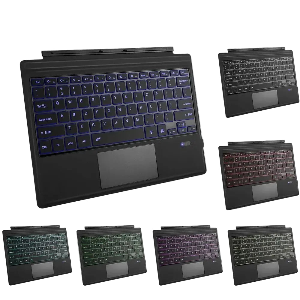 Bluetooth Backlight Keyboard For Microsoft Surface Pro 3 4 5 6 7/7+,Surface Pro 8 9 10 11 X Backlit Wireless Touchpad