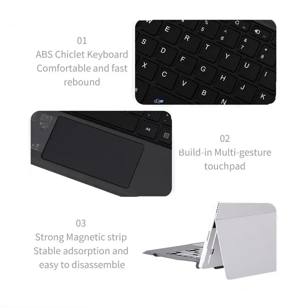 Bluetooth Backlight Keyboard For Microsoft Surface Pro 3 4 5 6 7/7+,Surface Pro 8 9 10 11 X Backlit Wireless Touchpad