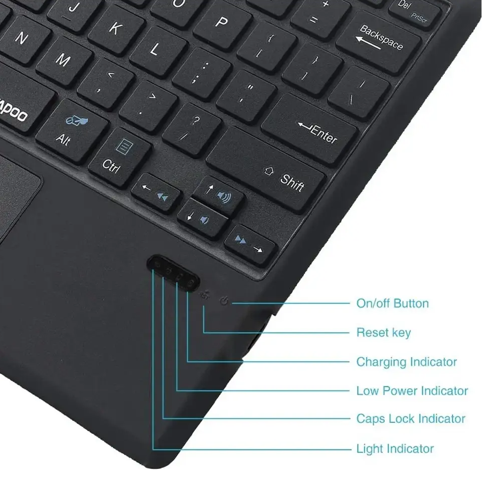 Bluetooth Backlight Keyboard For Microsoft Surface Pro 3 4 5 6 7/7+,Surface Pro 8 9 10 11 X Backlit Wireless Touchpad