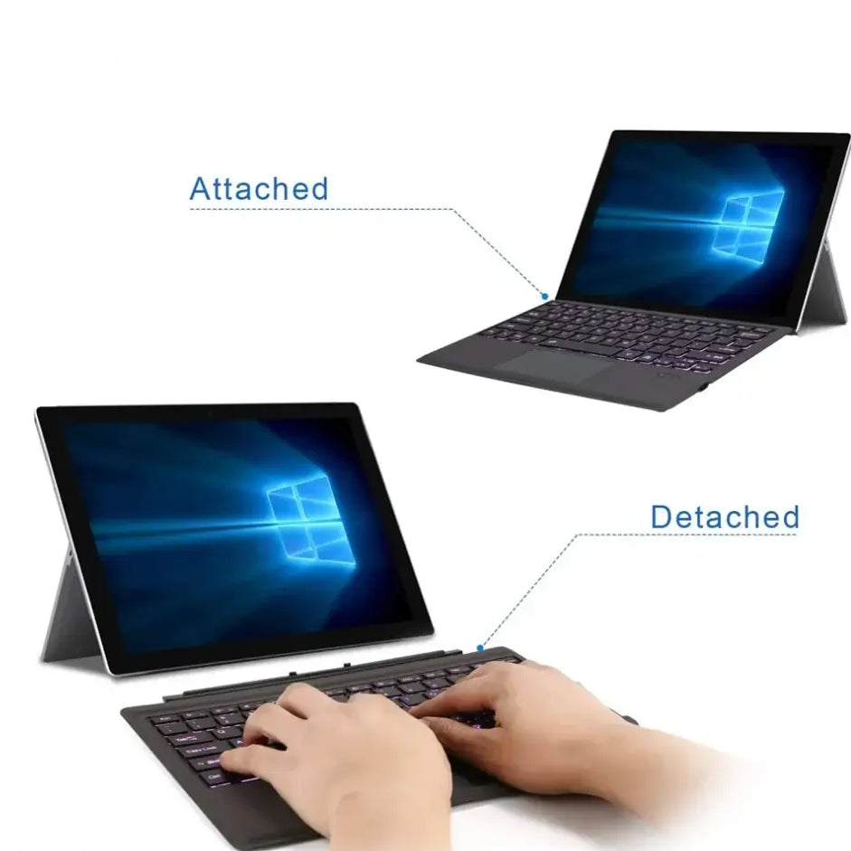 Bluetooth Backlight Keyboard For Microsoft Surface Pro 3 4 5 6 7/7+,Surface Pro 8 9 10 11 X Backlit Wireless Touchpad