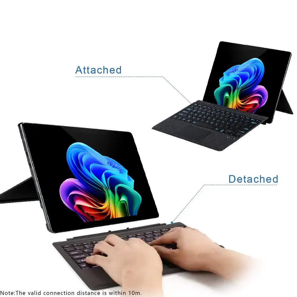 Bluetooth Keyboard For Surface Pro 11 10 9 8 X,For Microsoft Surface Pro 3 4 5 6 7/7 Plus Detachable Slim Type Cover