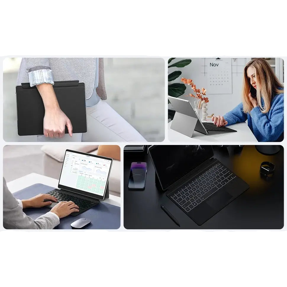 Bluetooth Keyboard For Surface Pro 11 10 9 8 X,For Microsoft Surface Pro 3 4 5 6 7/7 Plus Detachable Slim Type Cover