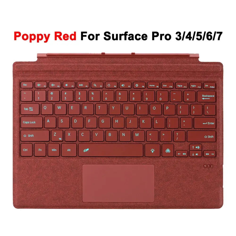 Bluetooth Keyboard For Surface Pro 11 10 9 8 X,For Microsoft Surface Pro 3 4 5 6 7/7 Plus Detachable Slim Type Cover