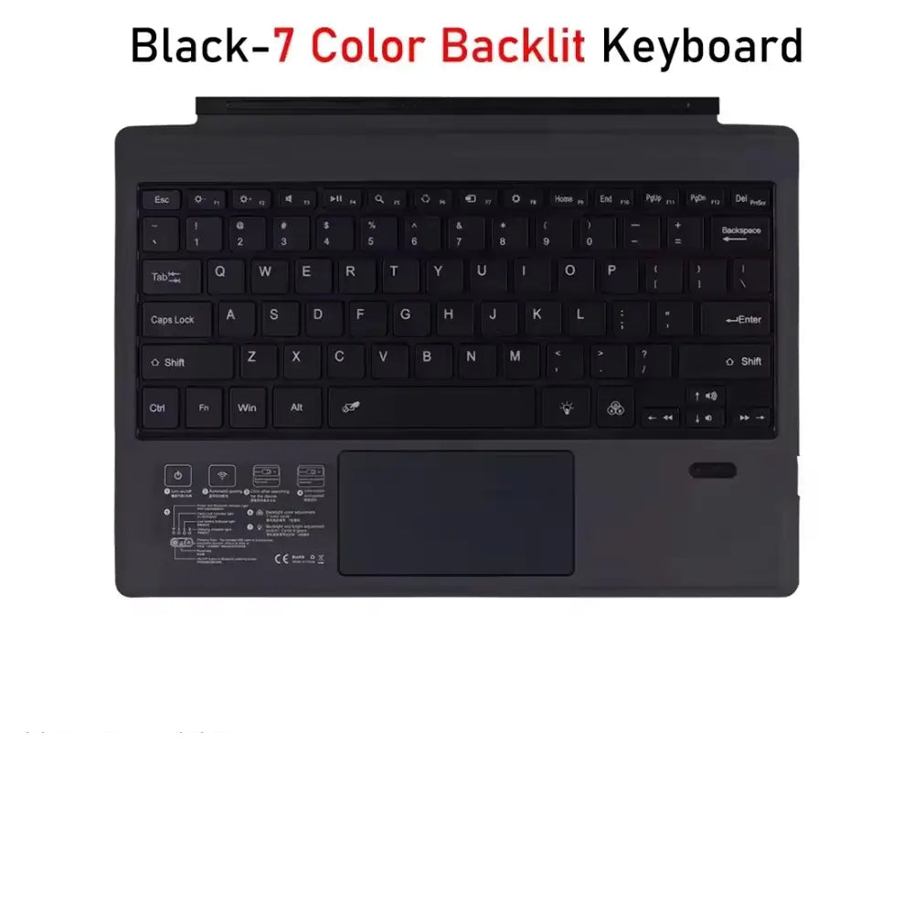 Bluetooth Keyboard For Surface Pro 11 10 9 8 X,For Microsoft Surface Pro 3 4 5 6 7/7 Plus Detachable Slim Type Cover