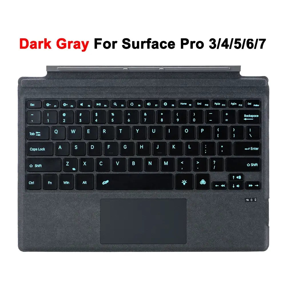 Bluetooth Keyboard For Surface Pro 11 10 9 8 X,For Microsoft Surface Pro 3 4 5 6 7/7 Plus Detachable Slim Type Cover