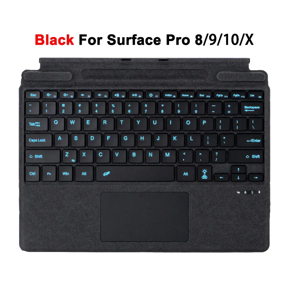 Bluetooth Keyboard For Surface Pro 11 10 9 8 X,For Microsoft Surface Pro 3 4 5 6 7/7 Plus Detachable Slim Type Cover