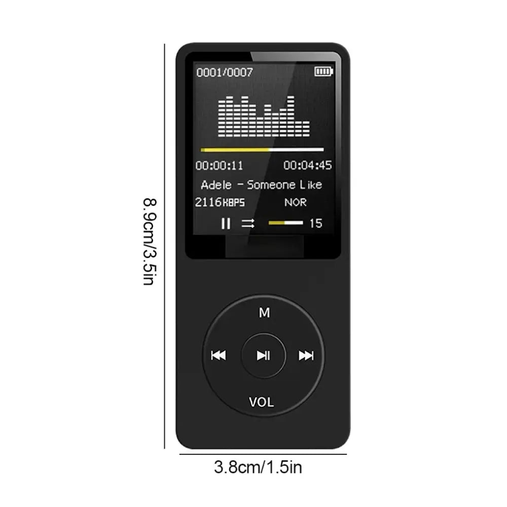 Bluetooth MP3 Player with FM Radio (available in 6 colours) - Black / Fm Radio / Mp3 Music Player - SS