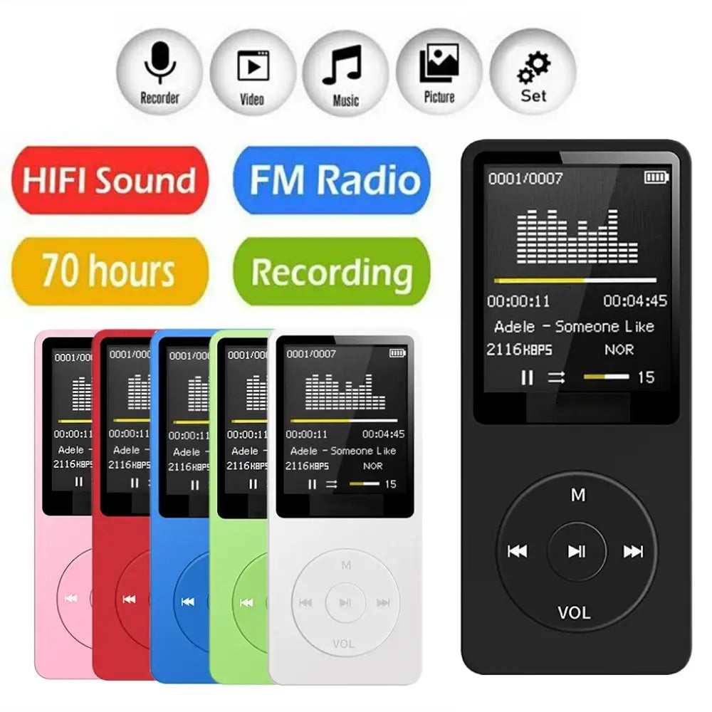 Bluetooth MP3 Player with FM Radio (available in 6 colours) - SS