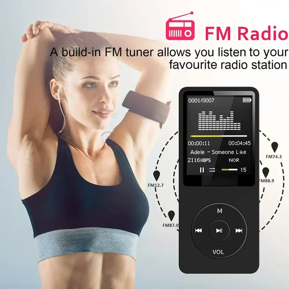 Bluetooth MP3 Player with FM Radio (available in 6 colours) - SS