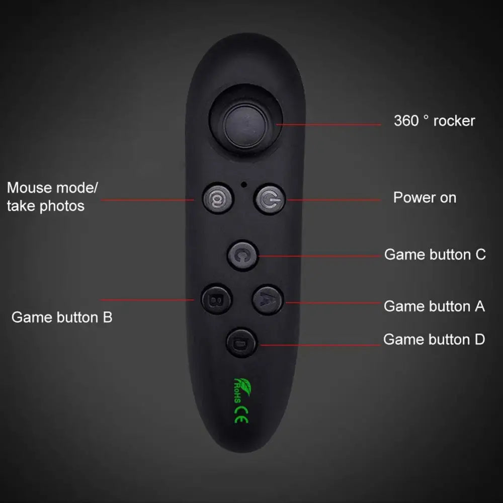Bluetooth VR Controller Gamepad for Android (Black & White) - 9eight5
