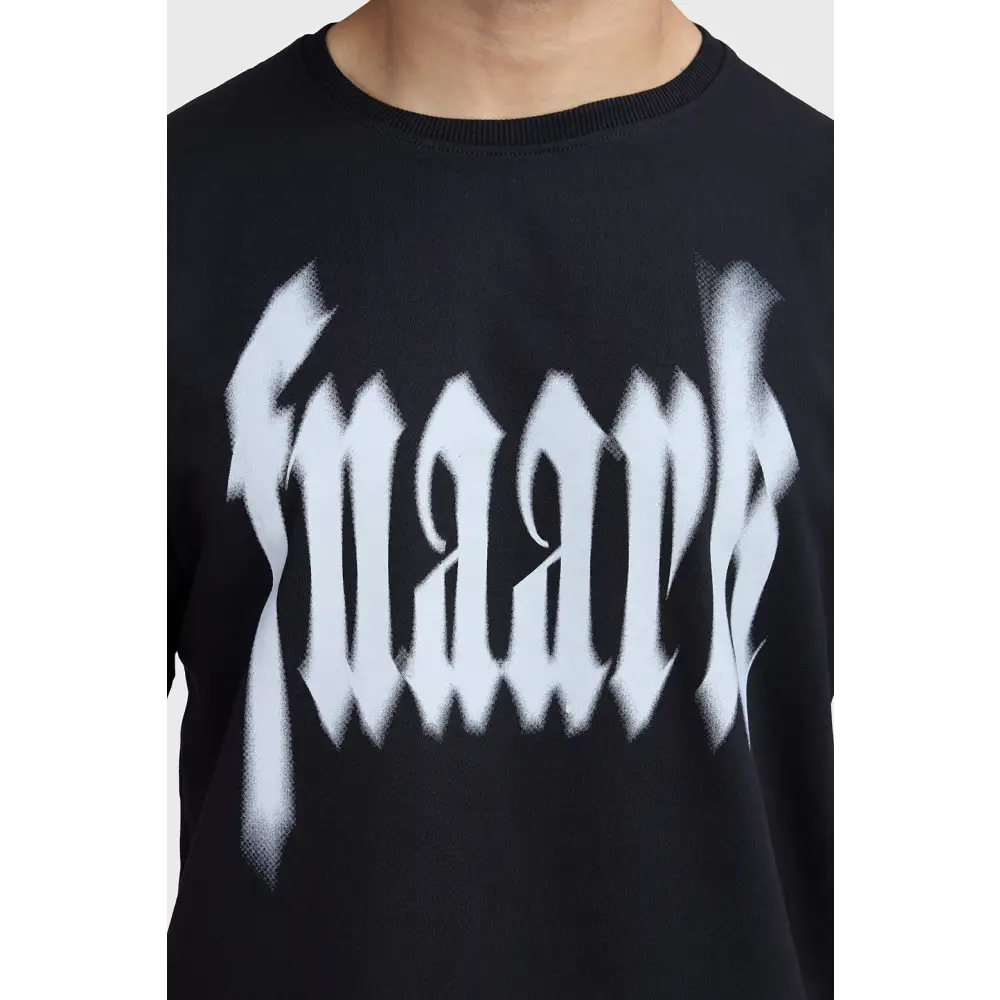 Blurred Oversized T-shirts Black