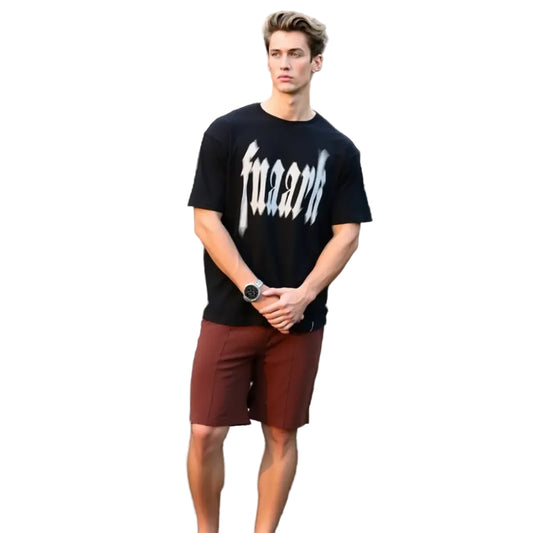 Blurred Oversized T-shirts Black