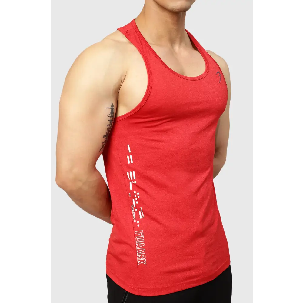 Bold Melange Tank Red - Vest