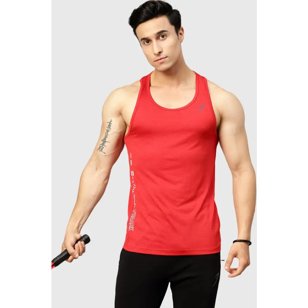 Bold Melange Tank Red - Vest