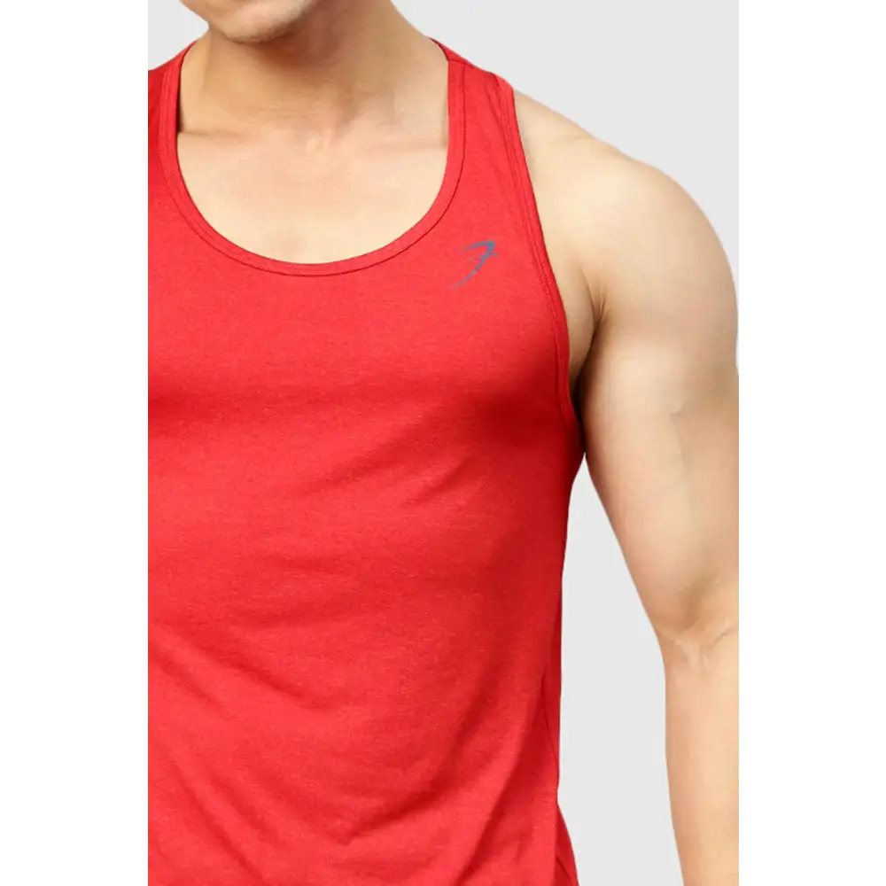 Bold Melange Tank Red - Vest