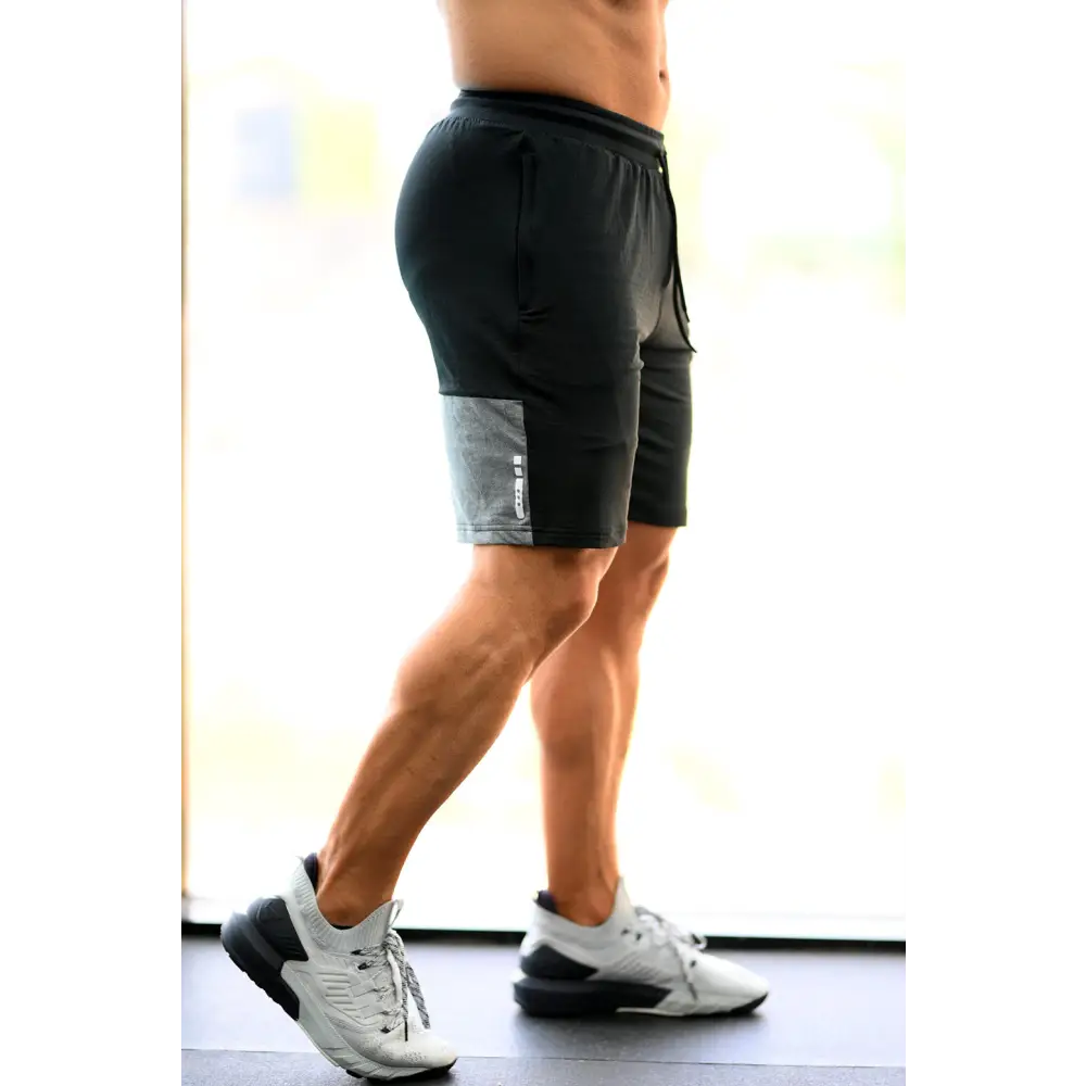 Box Shorts Black with Grey