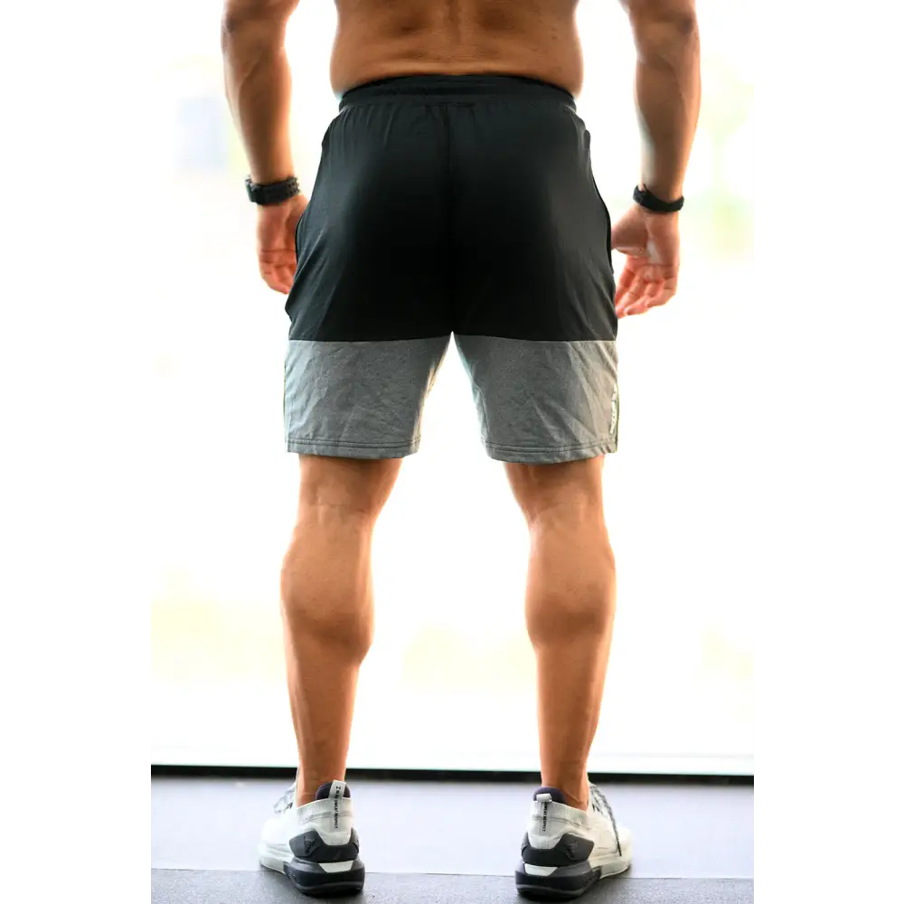 Box Shorts Black with Grey