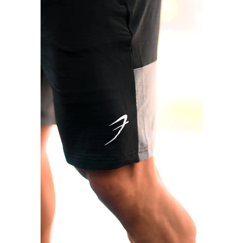 Box Shorts Black with Grey