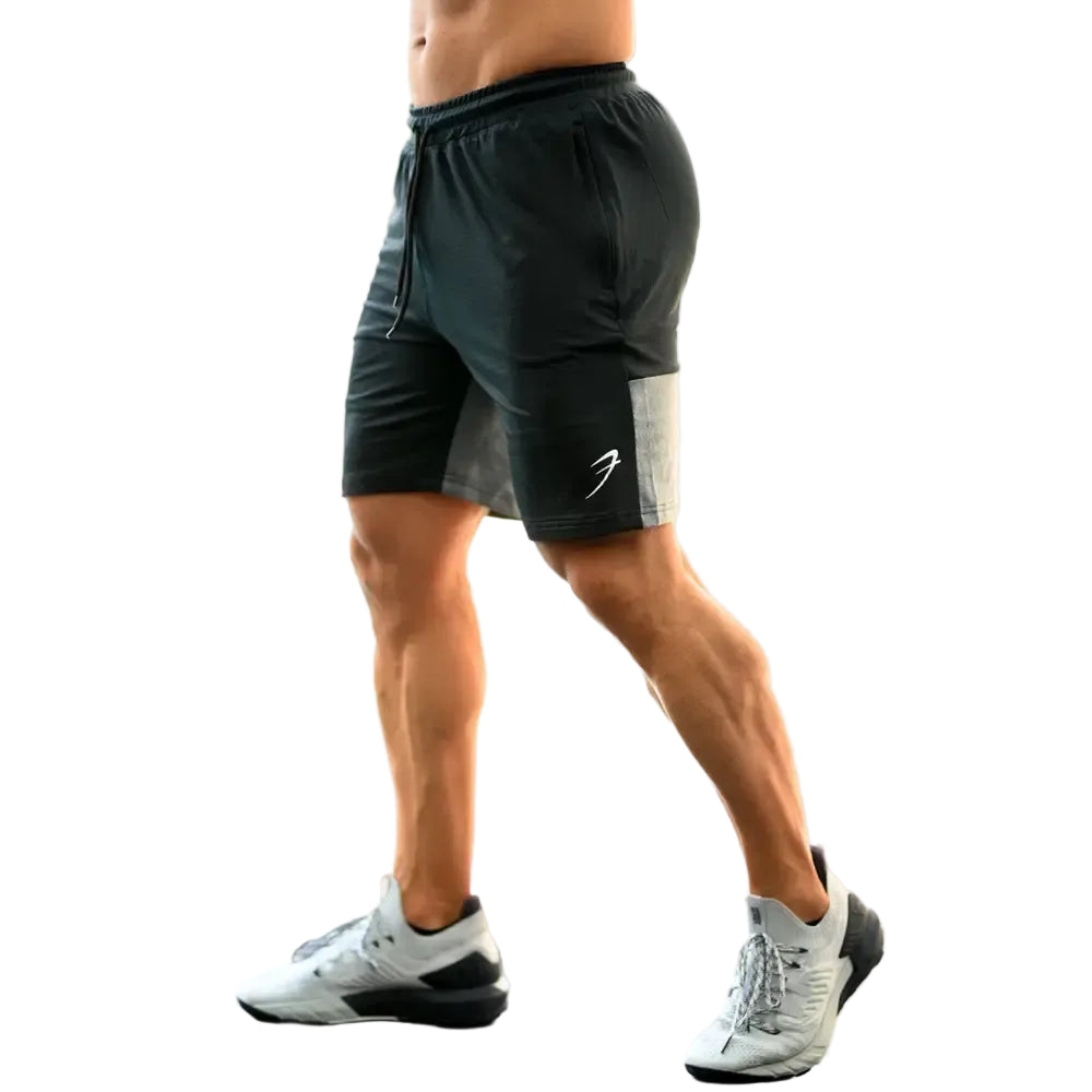 Box Shorts Black with Grey