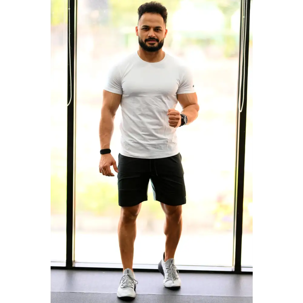 Box Shorts Black with Grey