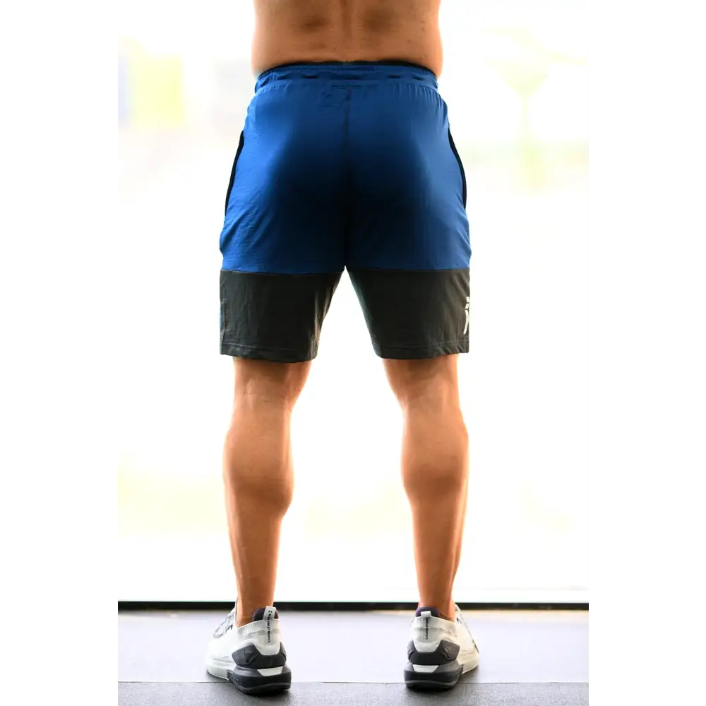 Box Shorts Blue with Black - Shorts