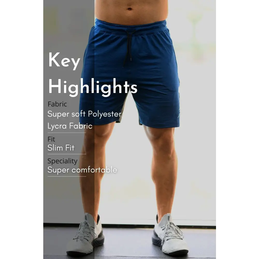 Box Shorts Blue with Black - Shorts