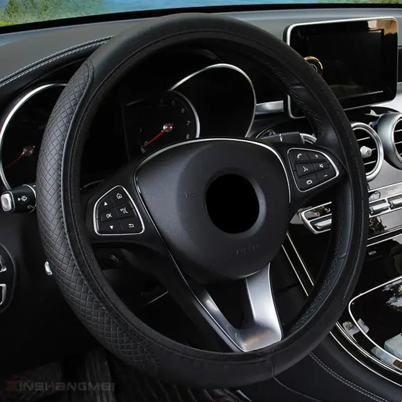 Braided Steering Wheel Cover (different colours available) - Black - HBC