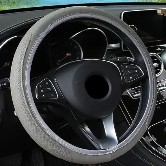 Braided Steering Wheel Cover (different colours available) - Gray - HBC