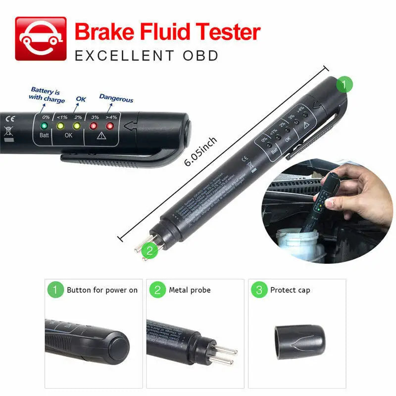 Brake Fluid Tester - Moisture Content Indicator