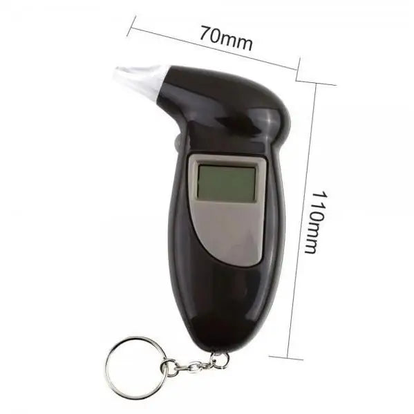 Breathalyzer - Breath Alcohol Tester With 6 Extra Breathalyser Mouth Pieces