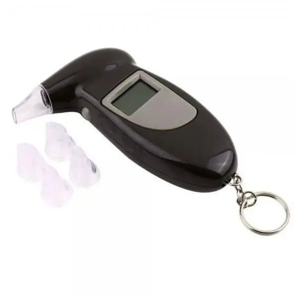 Breathalyzer - Breath Alcohol Tester With 6 Extra Breathalyser Mouth Pieces