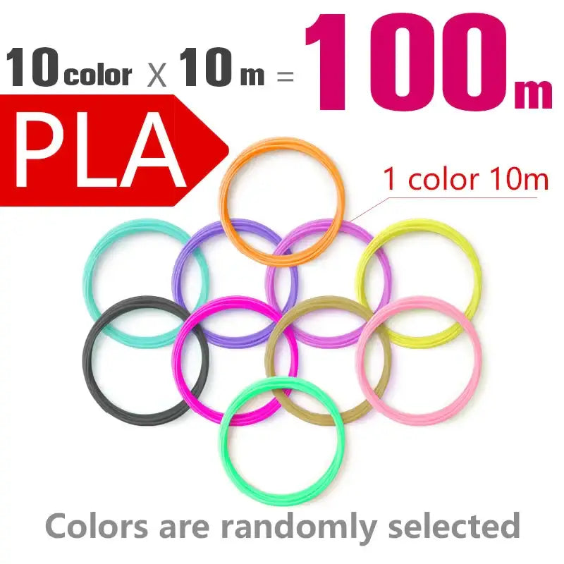 Brilliant Colour 3D Pen Filament (1.75mm ABS/PLA/PCL) - PLA 100m / Filament - SS