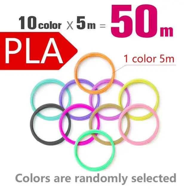 Brilliant Colour 3D Pen Filament (1.75mm ABS/PLA/PCL) - PLA 50m / Filament - SS