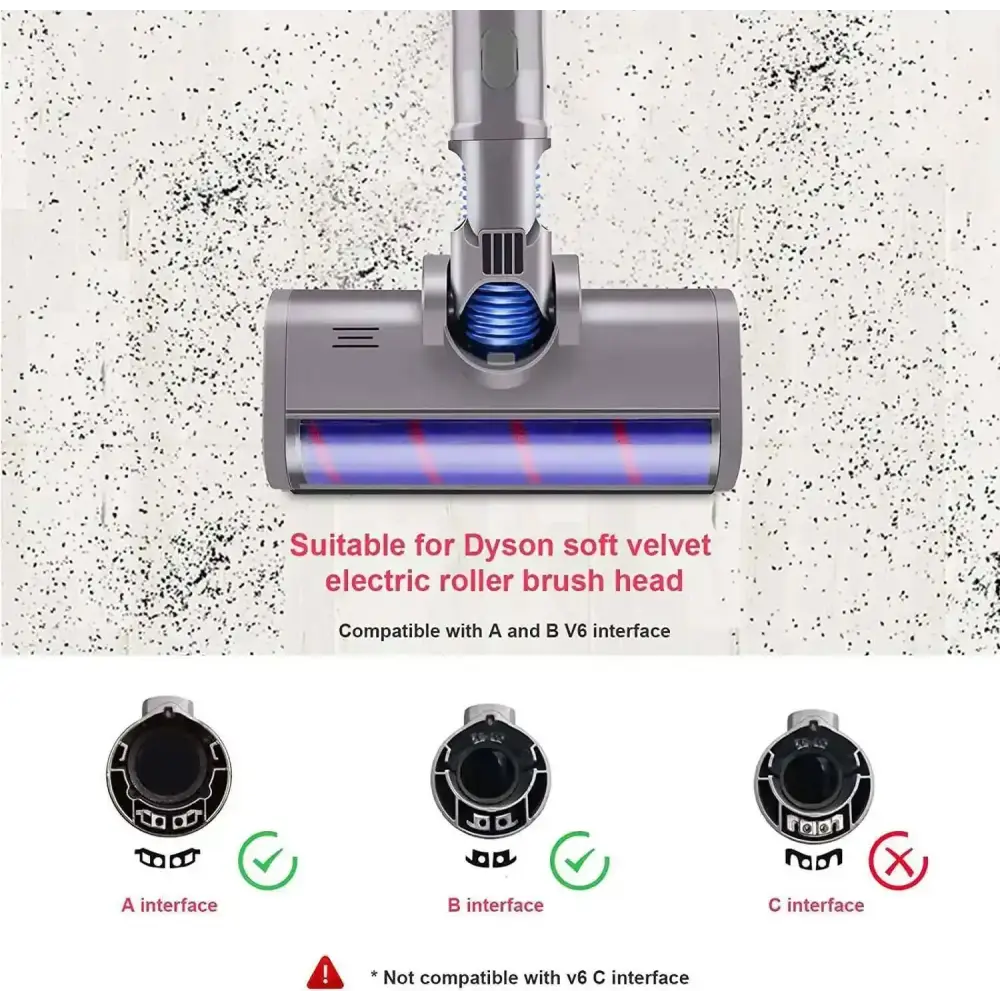 Brush Head For Dyson V6 DC45 DC62 DC74 DC58 DC61 Vacuum Cleaner Floor Soft Sweeper Roller Head Floor Brush Replacement