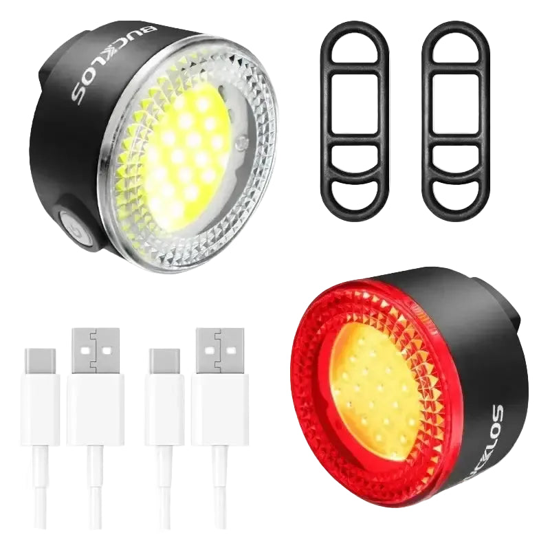 BUCKLOS Bicycle Rear Light Front Light 1100mAh LED COB Waterproof Bike Lamp USB Rechargeable Mtb Road Bike Taillights