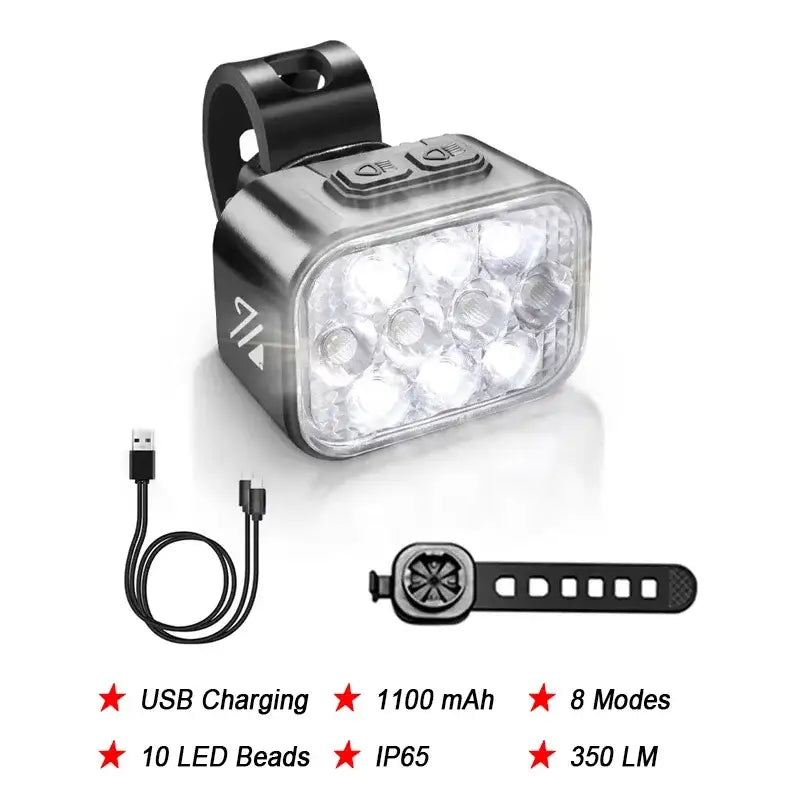 BUCKLOS Bicycle Rear Light Front Light 1100mAh LED COB Waterproof Bike Lamp USB Rechargeable Mtb Road Bike Taillights