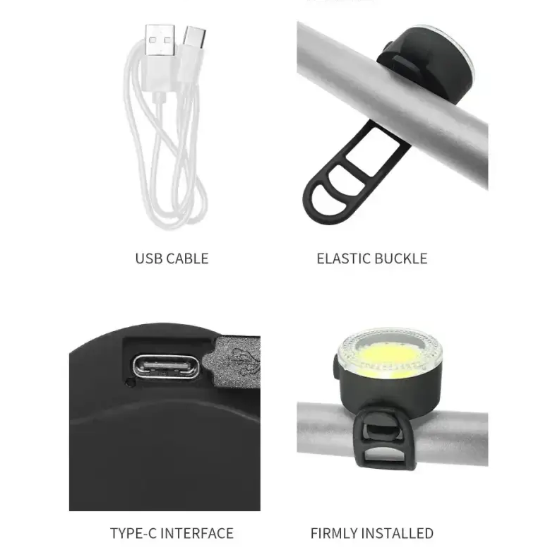 BUCKLOS Bicycle Rear Light Front Light 1100mAh LED COB Waterproof Bike Lamp USB Rechargeable Mtb Road Bike Taillights