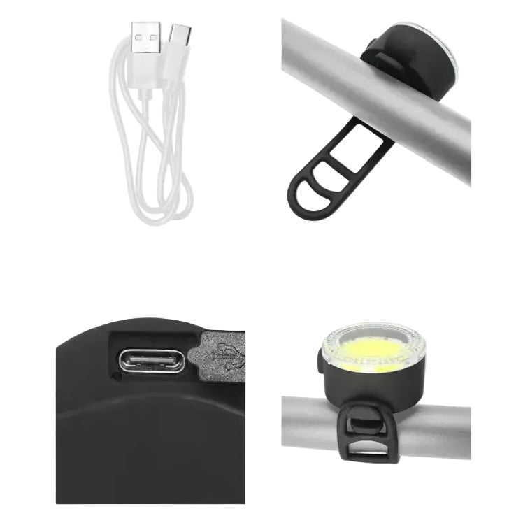 BUCKLOS COB Bike Taillights Headlight USB Rechargeable Bicycle Safety Warning Light MTB LED Front Rear Lantern Cycling