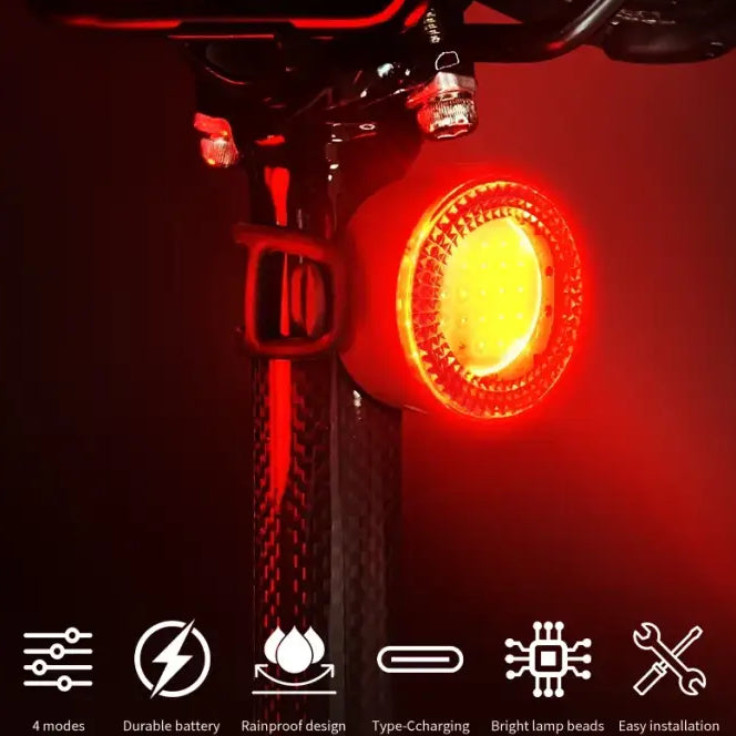 BUCKLOS COB Bike Taillights Headlight USB Rechargeable Bicycle Safety Warning Light MTB LED Front Rear Lantern Cycling