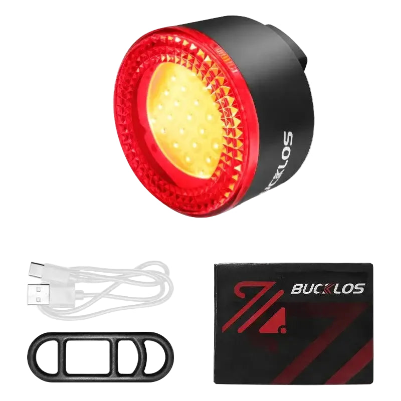 BUCKLOS COB Bike Taillights Headlight USB Rechargeable Bicycle Safety Warning Light MTB LED Front Rear Lantern Cycling