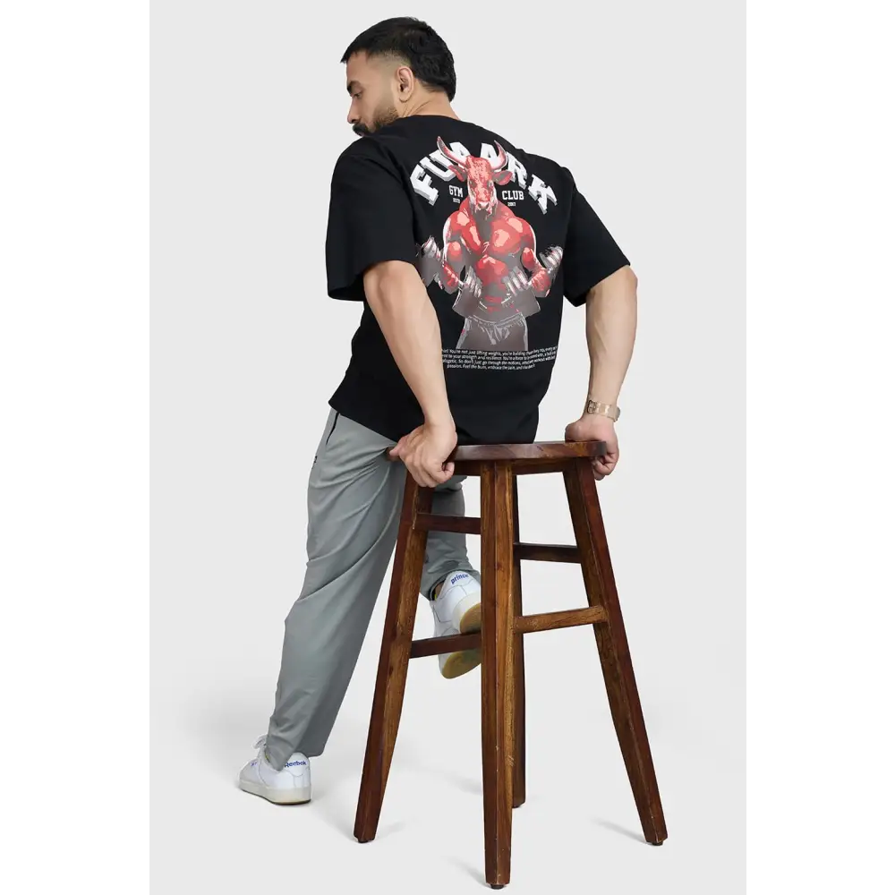 Bull Oversized T-shirt Black - Tshirts