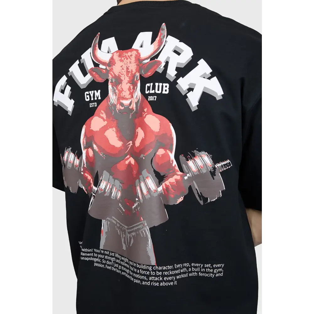 Bull Oversized T-shirt Black - Tshirts