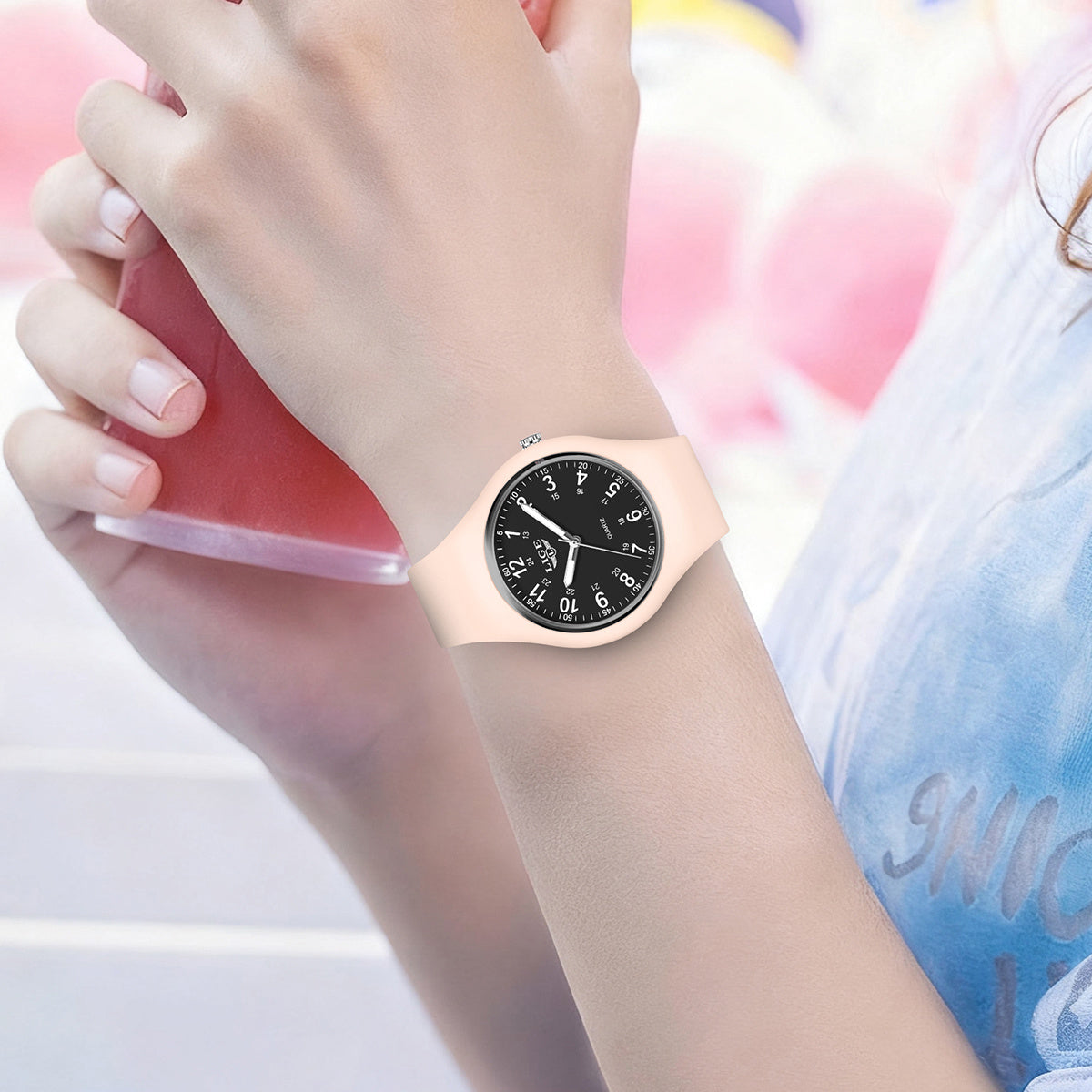 LIGE Minimalist Silicone Quartz Watch – Unisex Design (Available in Multiple Colour Combinations)