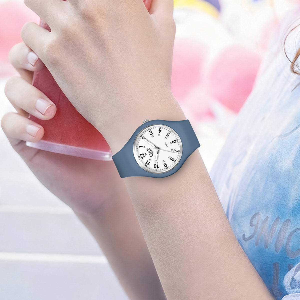 LIGE Minimalist Silicone Quartz Watch – Unisex Design (Available in Multiple Colour Combinations)