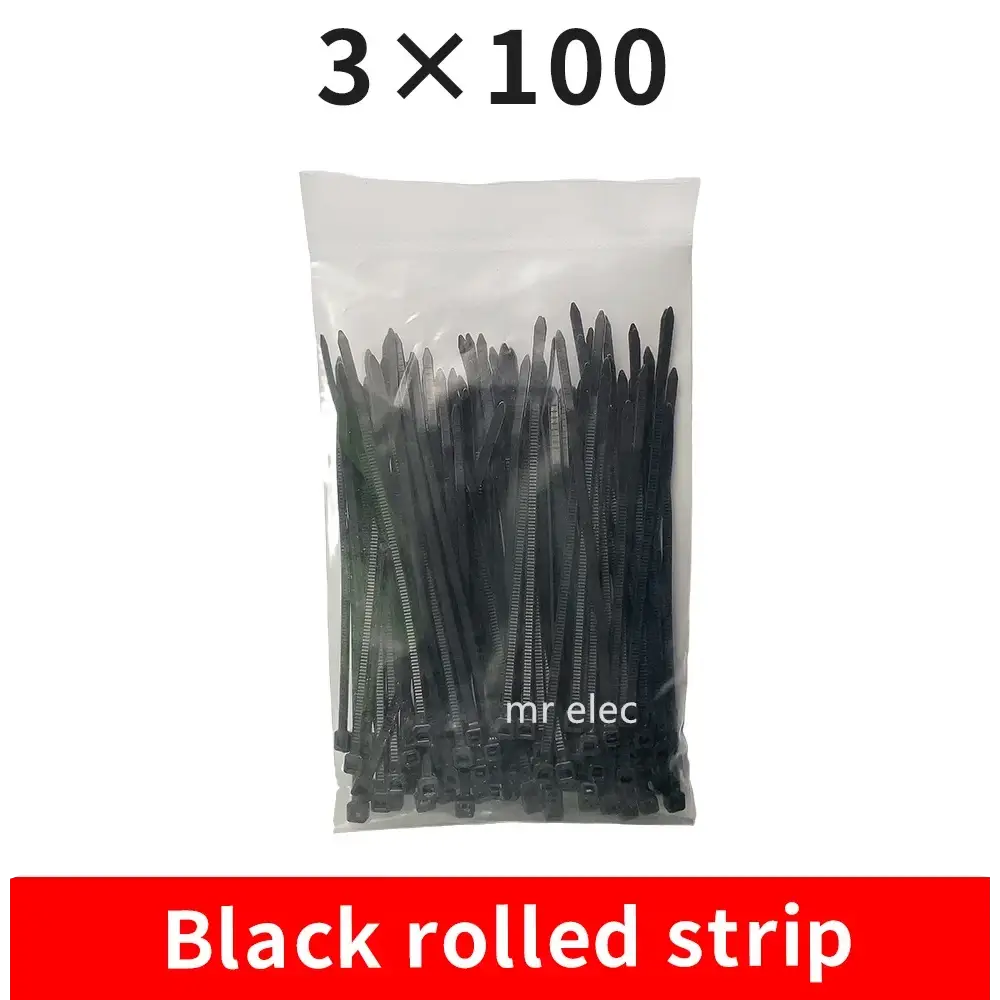 Cable Ties 100pcs 3*100mm Colorful Factory Standard Self-locking Plastic NylonWire Zip Tie