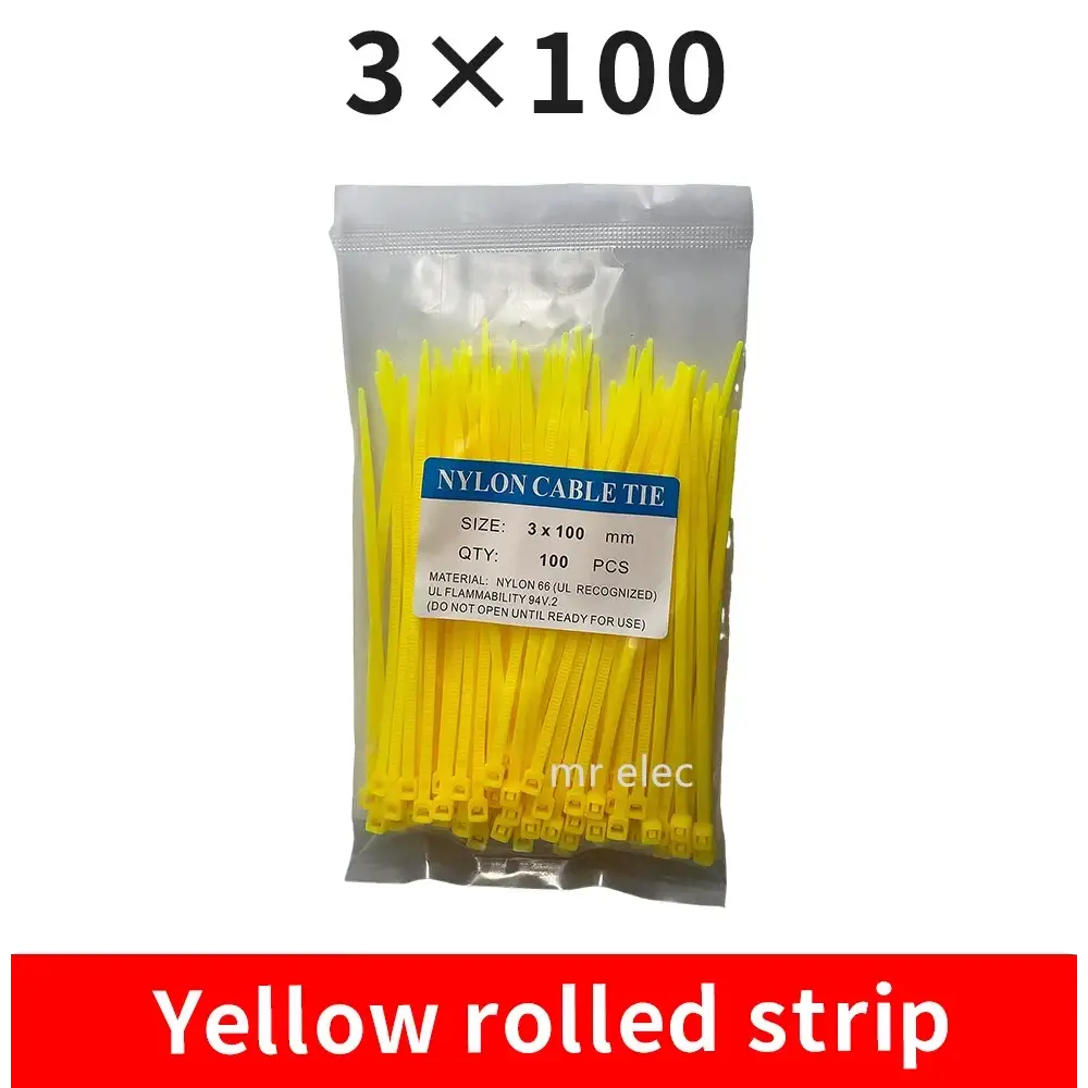 Cable Ties 100pcs 3*100mm Colorful Factory Standard Self-locking Plastic NylonWire Zip Tie